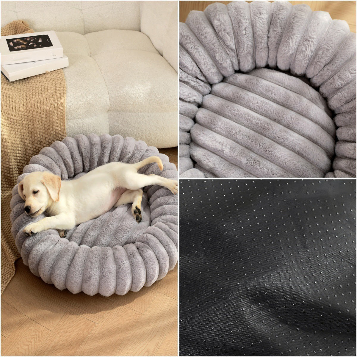 High Weight Plush Pet Nest Round Warm Winter Bed Kennel