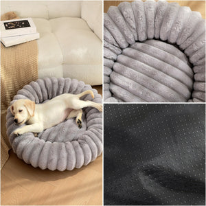 High Weight Plush Pet Nest Round Warm Winter Bed Kennel